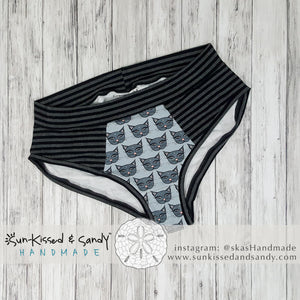 Grey Bitty Mystic Kitty Undies Ready To Ship