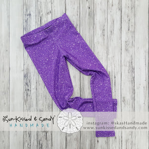 Purple Sparkle Leggings (Baby + Youth) Performance