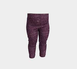 Plum Sparkle Leggings (Baby + Youth) Performance