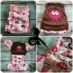 Little Pink Ooga Monster Os Ai2 Rts Diapers & Trainers