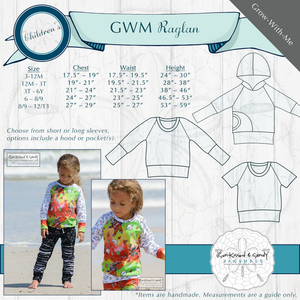 Grow-With-Me Raglan Styles & Size Charts