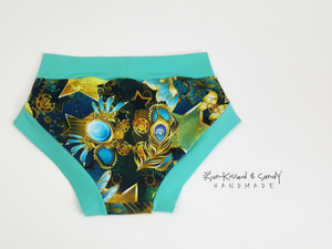 Steampunk Dragonflies Stars & Butterflies Ladies Scrundies Xs - (Made To Order Semi-Custom) Adult