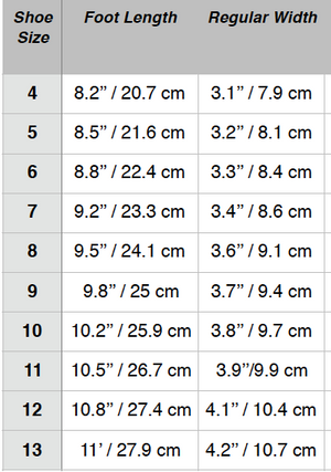 Knee Socks (Children/youth) Styles & Size Charts