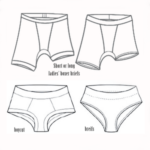 Ladies Panties Styles & Size Charts