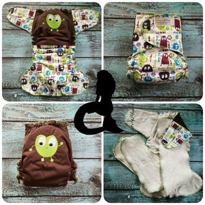 Little Green Ooga Monster Os Ai2 Rts Diapers & Trainers