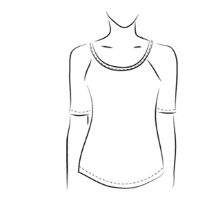 Ladies Raglan Shirt Styles & Size Charts